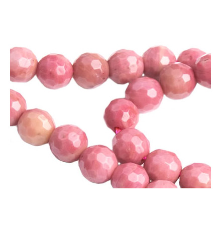 perles rhodonite facettée