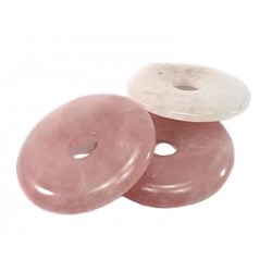 pendentif donut quartz rose