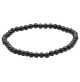 bracelet agate noire perles 4mm