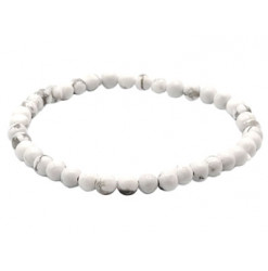 bracelet howlite perles 4mm