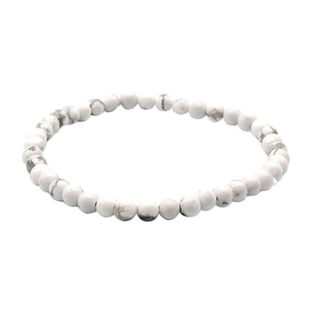 bracelet howlite perles 4mm