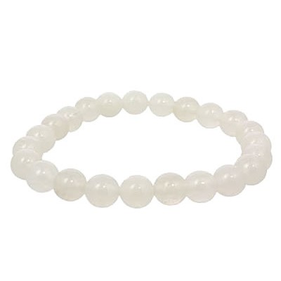 bracelet perles jade blanc 4mm