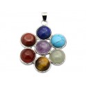 pendentif pierre cabochon chakras