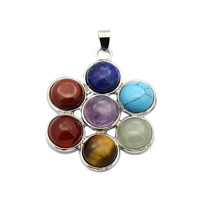 pendentif pierre cabochon chakras