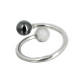 bague perles hématite et howlite