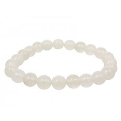 bracelet perles jade blanc