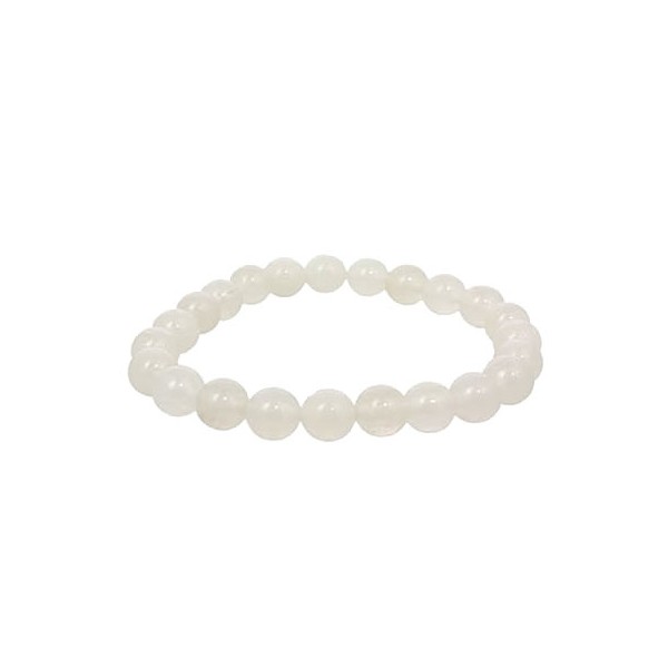 bracelet perles jade blanc