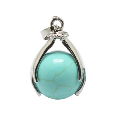 pendentif turquoise perle pierre