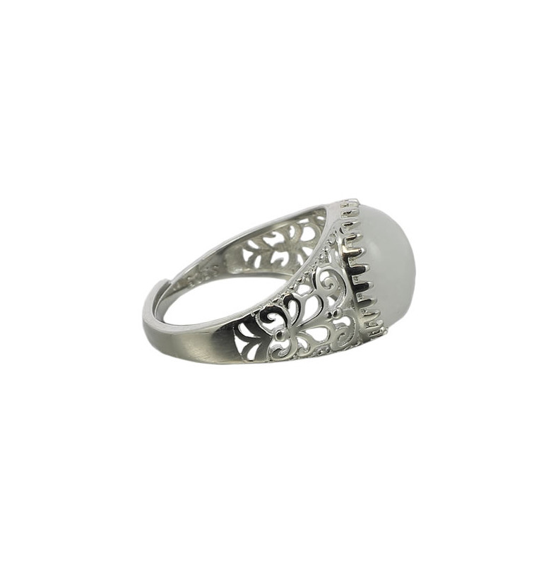 Bague Jade Force Bambou Argent Doré Or