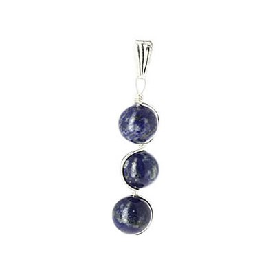 pendentif lapis lazuli perles