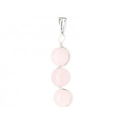 quartz rose pendentif perles