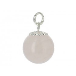 quartz rose pendentif perle naturelle