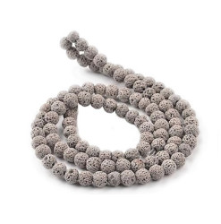 pierre de lave grise fil de perles