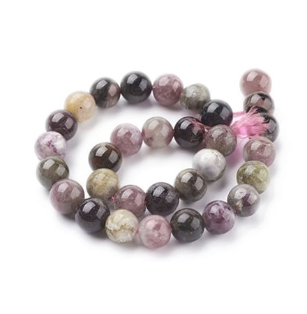 tourmaline multicolore fil de perles