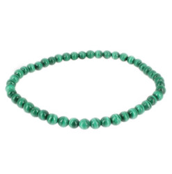 bracelet malachite perles 4mm