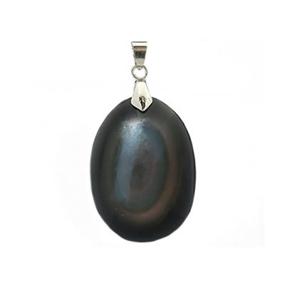 Pendentif pierre obsidienne oeil céleste