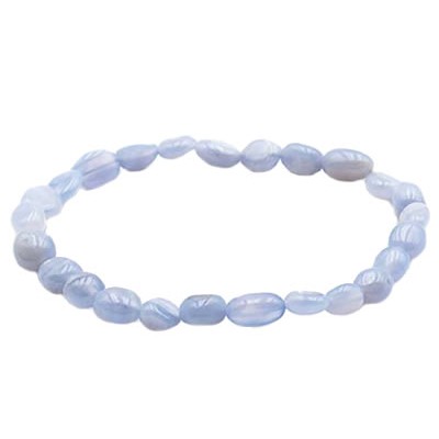 bracelet pierre roulée calcédoine