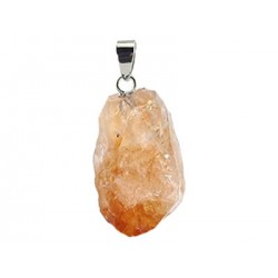 pendentif pierre brute citrine