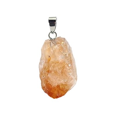 pendentif pierre brute citrine