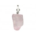 pendentif pierre brute kunzite