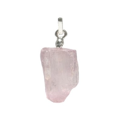 pendentif pierre brute kunzite