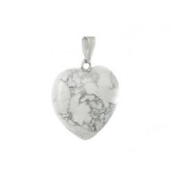 pendentif coeur howlite