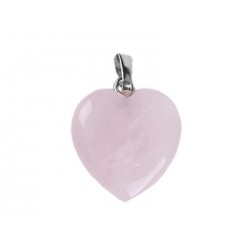 pendentif coeur quartz rose