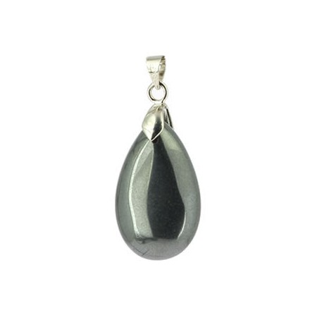 pendentif goutte hématite