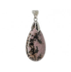 pendentif goutte rhodonite