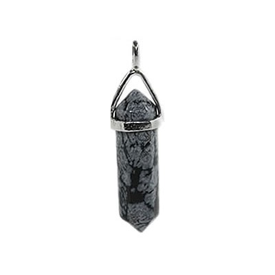 pendentif obsidienne neige