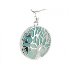 pendentif arbre de vie et amazonite