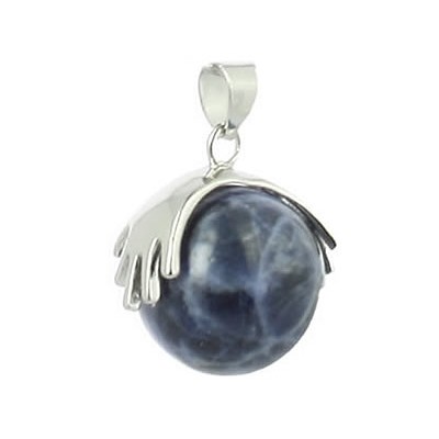 sodalite pendentif perle mano