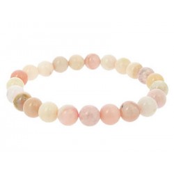 bracelet perles opale rose