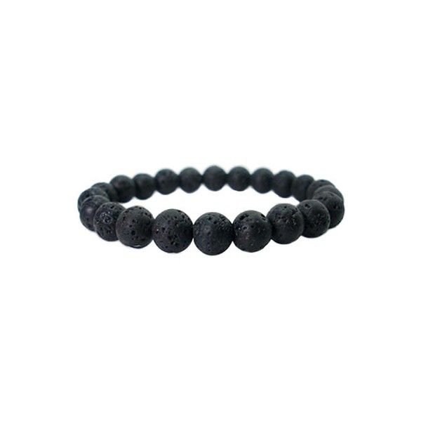 bracelet perles pierre de lave
