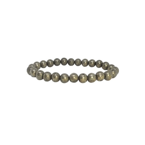 bracelet perles pyrite