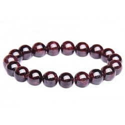 bracelet perles grenat rouge