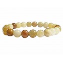 bracelet perles jade jaune