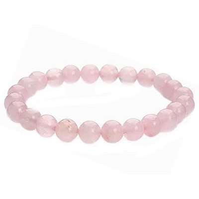 bracelet perles quartz rose