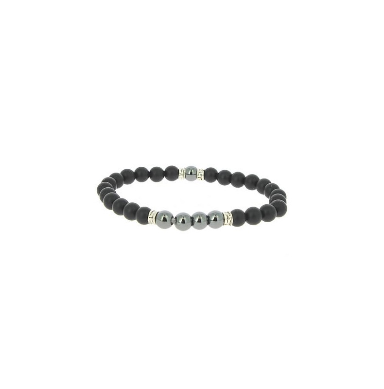 bracelet duke perles 6mm black pearl