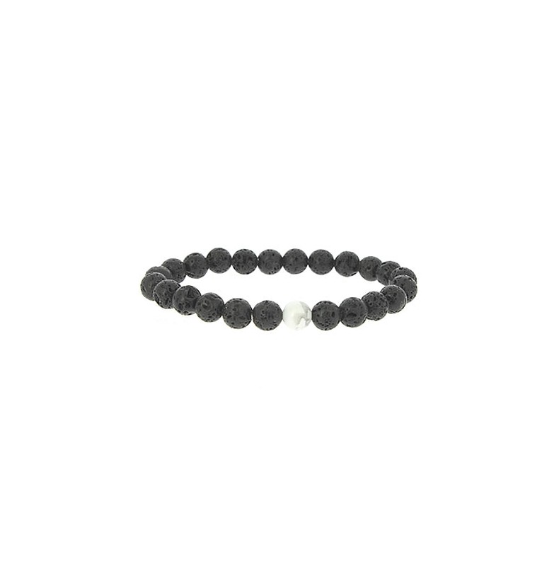 bracelet lithothérapie yin yang