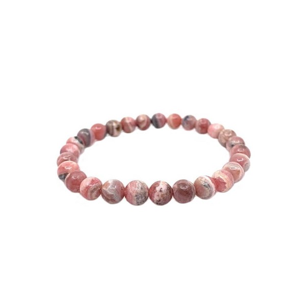 bracelet perles rhodochrosite