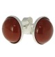 puces oreilles jaspe rouge sterling