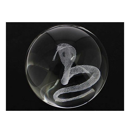 cristal boule serpent