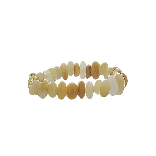 bracelet pierre roulée jade jaune