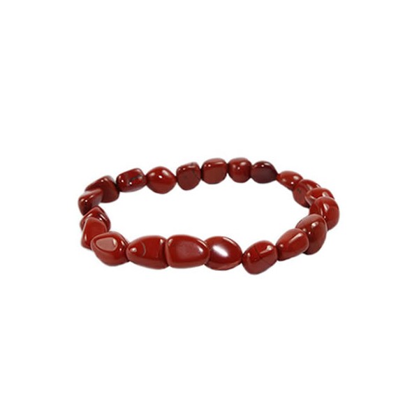 bracelet pierre roulée jaspe rouge