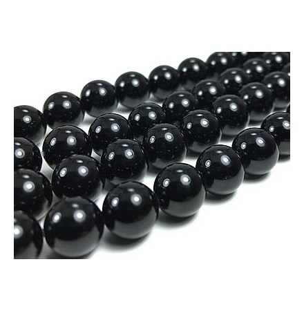 agate noire perles naturelles