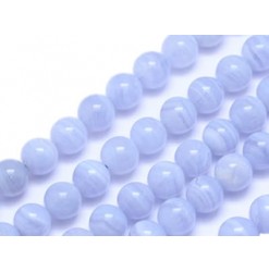 calcédoine bleue perles pierres