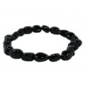 bracelet pierre roulée obsidienne noire
