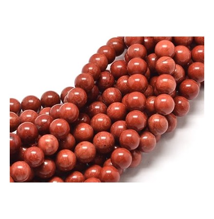 perles de jaspe rouge