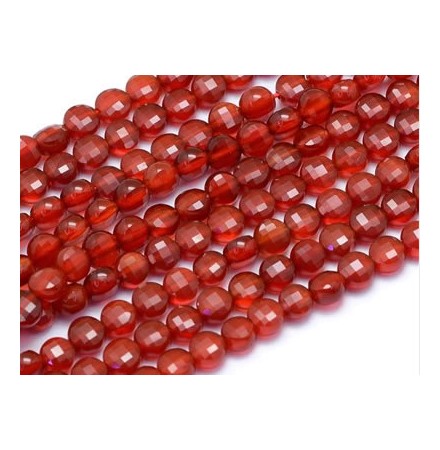 cornaline facettée perles naturelles